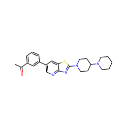 CC(=O)c1cccc(-c2cnc3nc(N4CCC(N5CCCCC5)CC4)sc3c2)c1 ZINC000045287040