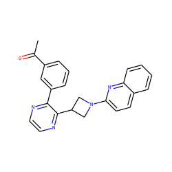 CC(=O)c1cccc(-c2nccnc2C2CN(c3ccc4ccccc4n3)C2)c1 ZINC000139332979