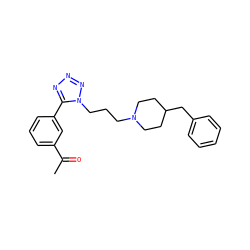 CC(=O)c1cccc(-c2nnnn2CCCN2CCC(Cc3ccccc3)CC2)c1 ZINC001772625077
