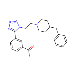 CC(=O)c1cccc(-c2nnnn2CCN2CCC(Cc3ccccc3)CC2)c1 ZINC001772626312