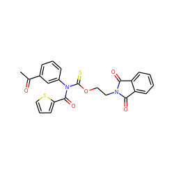 CC(=O)c1cccc(N(C(=O)c2cccs2)C(=S)OCCN2C(=O)c3ccccc3C2=O)c1 ZINC000003648368