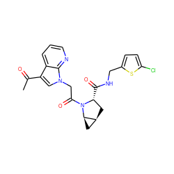 CC(=O)c1cn(CC(=O)N2[C@H](C(=O)NCc3ccc(Cl)s3)C[C@H]3C[C@H]32)c2ncccc12 ZINC000200834228