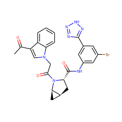 CC(=O)c1cn(CC(=O)N2[C@H](C(=O)Nc3cc(Br)cc(-c4nn[nH]n4)c3)C[C@H]3C[C@H]32)c2ccccc12 ZINC000473159127