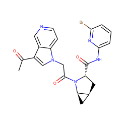 CC(=O)c1cn(CC(=O)N2[C@H](C(=O)Nc3cccc(Br)n3)C[C@H]3C[C@H]32)c2ccncc12 ZINC000473228800