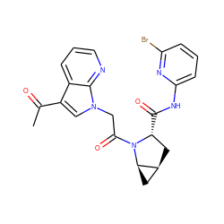 CC(=O)c1cn(CC(=O)N2[C@H](C(=O)Nc3cccc(Br)n3)C[C@H]3C[C@H]32)c2ncccc12 ZINC000473228917
