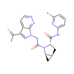 CC(=O)c1cn(CC(=O)N2[C@H](C(=O)Nc3cccc(Br)n3)C[C@H]3C[C@H]32)c2nnccc12 ZINC000473228785