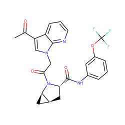 CC(=O)c1cn(CC(=O)N2[C@H](C(=O)Nc3cccc(OC(F)(F)F)c3)C[C@H]3C[C@H]32)c2ncccc12 ZINC000473159226