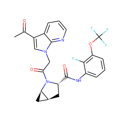 CC(=O)c1cn(CC(=O)N2[C@H](C(=O)Nc3cccc(OC(F)(F)F)c3F)C[C@H]3C[C@H]32)c2ncccc12 ZINC000473159214