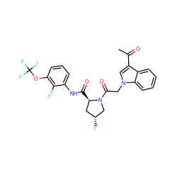 CC(=O)c1cn(CC(=O)N2C[C@H](F)C[C@H]2C(=O)Nc2cccc(OC(F)(F)F)c2F)c2ccccc12 ZINC000200836474