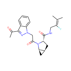 CC(=O)c1nn(CC(=O)N2[C@H](C(=O)NCC(F)=C(C)C)C[C@H]3C[C@H]32)c2ccccc12 ZINC000206553022