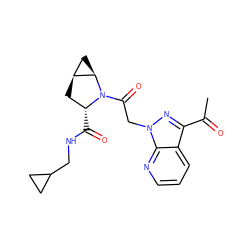 CC(=O)c1nn(CC(=O)N2[C@H](C(=O)NCC3CC3)C[C@H]3C[C@H]32)c2ncccc12 ZINC000210836803
