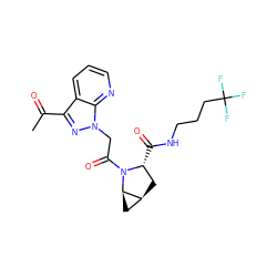CC(=O)c1nn(CC(=O)N2[C@H](C(=O)NCCCC(F)(F)F)C[C@H]3C[C@H]32)c2ncccc12 ZINC000149363822