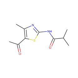 CC(=O)c1sc(NC(=O)C(C)C)nc1C ZINC000000150318