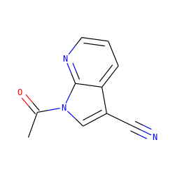 CC(=O)n1cc(C#N)c2cccnc21 ZINC000043199405