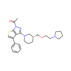 CC(=O)n1nc(N2CCC[C@@H](COCCN3CCCC3)C2)c2c(-c3ccccc3)csc21 ZINC000146341317