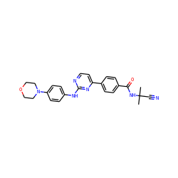 CC(C)(C#N)NC(=O)c1ccc(-c2ccnc(Nc3ccc(N4CCOCC4)cc3)n2)cc1 ZINC000049013926