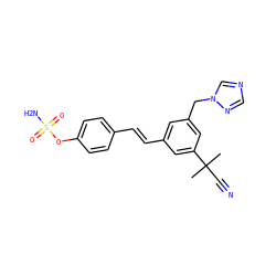 CC(C)(C#N)c1cc(/C=C/c2ccc(OS(N)(=O)=O)cc2)cc(Cn2cncn2)c1 ZINC000035969501