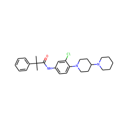 CC(C)(C(=O)Nc1ccc(N2CCC(N3CCCCC3)CC2)c(Cl)c1)c1ccccc1 ZINC000064559560