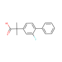 CC(C)(C(=O)O)c1ccc(-c2ccccc2)c(F)c1 ZINC000036428380
