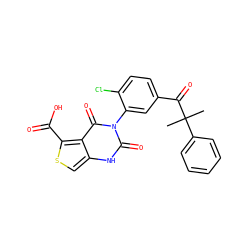 CC(C)(C(=O)c1ccc(Cl)c(-n2c(=O)[nH]c3csc(C(=O)O)c3c2=O)c1)c1ccccc1 ZINC000043152962