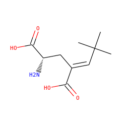 CC(C)(C)/C=C(\C[C@H](N)C(=O)O)C(=O)O ZINC000100444924