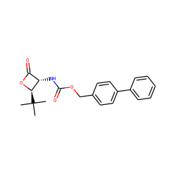 CC(C)(C)[C@H]1OC(=O)[C@@H]1NC(=O)OCc1ccc(-c2ccccc2)cc1 ZINC000148764998
