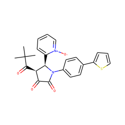 CC(C)(C)C(=O)[C@@H]1C(=O)C(=O)N(c2ccc(-c3cccs3)cc2)[C@@H]1c1cccc[n+]1[O-] ZINC000169695059