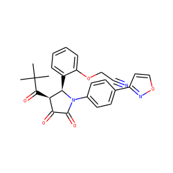 CC(C)(C)C(=O)[C@@H]1C(=O)C(=O)N(c2ccc(-c3ccon3)cc2)[C@@H]1c1ccccc1OCC#N ZINC000169695042