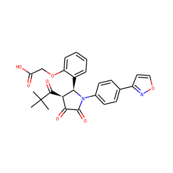 CC(C)(C)C(=O)[C@@H]1C(=O)C(=O)N(c2ccc(-c3ccon3)cc2)[C@@H]1c1ccccc1OCC(=O)O ZINC000169695145