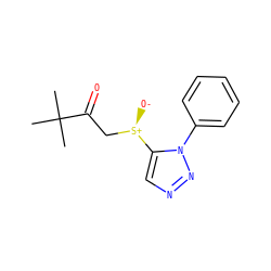 CC(C)(C)C(=O)C[S@@+]([O-])c1cnnn1-c1ccccc1 ZINC000049045586