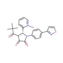 CC(C)(C)C(=O)C1C(=O)C(=O)N(c2ccc(-c3ccon3)cc2)[C@H]1c1cccc[n+]1[O-] ZINC000096176365