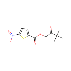 CC(C)(C)C(=O)COC(=O)c1ccc([N+](=O)[O-])s1 ZINC000061423237
