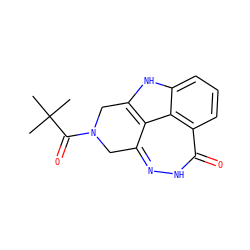 CC(C)(C)C(=O)N1Cc2n[nH]c(=O)c3cccc4[nH]c(c2c43)C1 ZINC000150197651