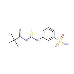 CC(C)(C)C(=O)NC(=S)Nc1cccc(S(N)(=O)=O)c1 ZINC000169307871