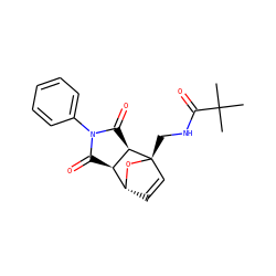 CC(C)(C)C(=O)NC[C@@]12C=C[C@@H](O1)[C@H]1C(=O)N(c3ccccc3)C(=O)[C@H]12 ZINC000000820183