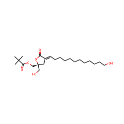 CC(C)(C)C(=O)OC[C@]1(CO)C/C(=C\CCCCCCCCCCCO)C(=O)O1 ZINC000045365431