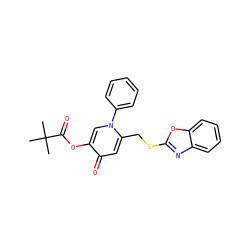 CC(C)(C)C(=O)Oc1cn(-c2ccccc2)c(CSc2nc3ccccc3o2)cc1=O ZINC000103240494