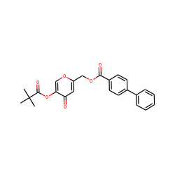 CC(C)(C)C(=O)Oc1coc(COC(=O)c2ccc(-c3ccccc3)cc2)cc1=O ZINC000026004234