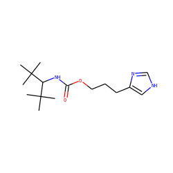 CC(C)(C)C(NC(=O)OCCCc1c[nH]cn1)C(C)(C)C ZINC000013490986