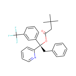 CC(C)(C)CC(=O)O[C@@](Cc1ccccc1)(c1cccc(C(F)(F)F)c1)c1ccccn1 ZINC000095553727