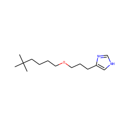 CC(C)(C)CCCCOCCCc1c[nH]cn1 ZINC000013491002