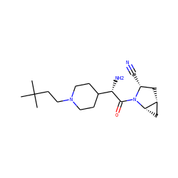 CC(C)(C)CCN1CCC([C@H](N)C(=O)N2[C@H](C#N)C[C@@H]3C[C@@H]32)CC1 ZINC000095586744