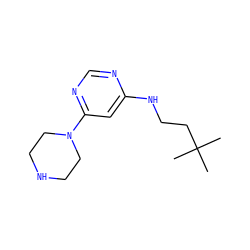 CC(C)(C)CCNc1cc(N2CCNCC2)ncn1 ZINC000073196533