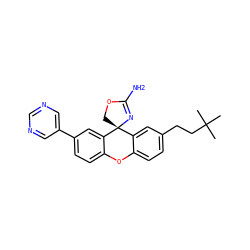 CC(C)(C)CCc1ccc2c(c1)[C@]1(COC(N)=N1)c1cc(-c3cncnc3)ccc1O2 ZINC000117727489