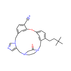 CC(C)(C)CCc1ccc2cc1CN1CCN(CC1=O)Cc1cncn1Cc1ccc(C#N)c(c1)O2 ZINC000013589249