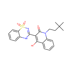 CC(C)(C)CCn1c(=O)c(C2=NS(=O)(=O)c3ccccc3N2)c(O)c2ccccc21 ZINC000101037177