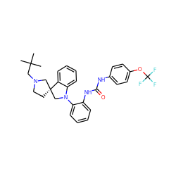 CC(C)(C)CN1CC[C@@]2(C1)CN(c1ccccc1NC(=O)Nc1ccc(OC(F)(F)F)cc1)c1ccccc12 ZINC000103226401