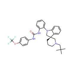CC(C)(C)CN1CCC[C@@]2(C1)CN(c1ccccc1NC(=O)Nc1ccc(OC(F)(F)F)cc1)c1ccccc12 ZINC000103226396
