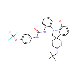 CC(C)(C)CN1CCC2(CC1)CN(c1ccccc1NC(=O)Nc1ccc(OC(F)(F)F)cc1)c1c(O)cccc12 ZINC000143331662