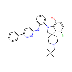 CC(C)(C)CN1CCC2(CC1)CN(c1ccccc1Nc1ccc(-c3ccccc3)nn1)c1c(O)ccc(Cl)c12 ZINC000169347480
